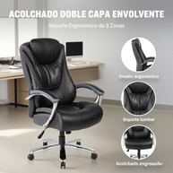 Silla SIT ejecutiva gris o negro, poliéster transpirable, nylon, clase 4 300 lb ajustable | SIT-9373H-FABRIC | SIT-9373H-PU