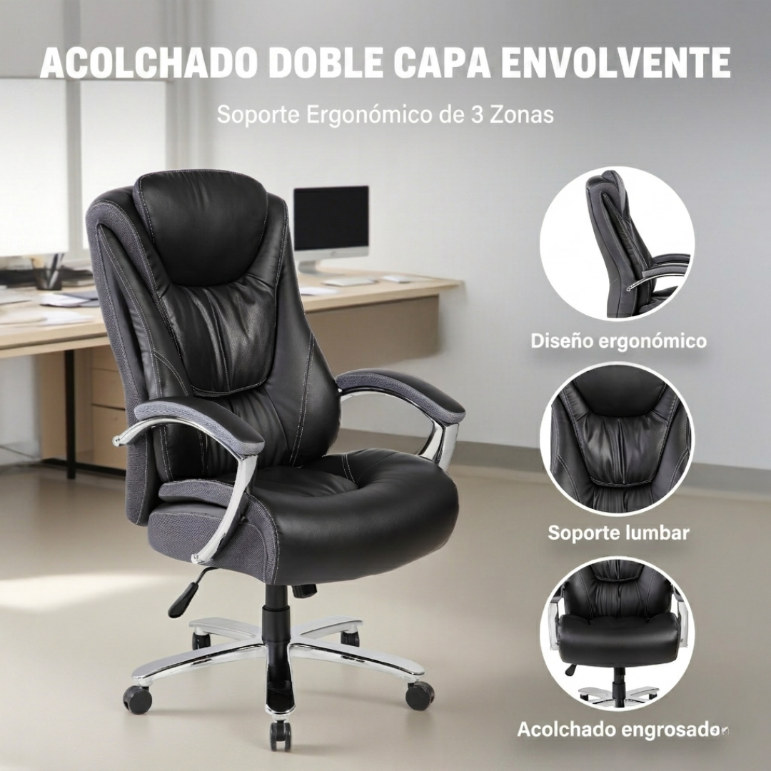 Silla SIT ejecutiva gris o negro, poliéster transpirable, nylon, clase 4 300 lb ajustable | SIT-9373H-FABRIC | SIT-9373H-PU