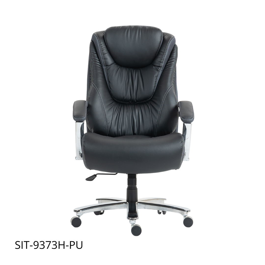 Silla SIT ejecutiva gris o negro, poliéster transpirable, nylon, clase 4 300 lb ajustable | SIT-9373H-FABRIC | SIT-9373H-PU