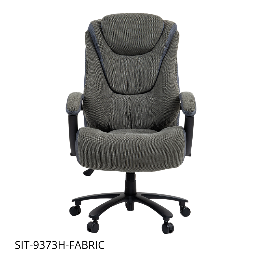 Silla SIT ejecutiva gris o negro, poliéster transpirable, nylon, clase 4 300 lb ajustable | SIT-9373H-FABRIC | SIT-9373H-PU
