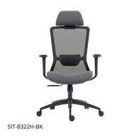Silla SIT ejecutiva de oficina 300 lb, en color negro o gris nylon, poliéster, transpirable, tela  | SIT-8322H-BK | SIT-8322H-GR