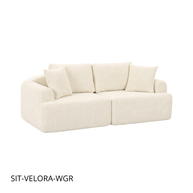 Sofá SIT Velora foam de alta densidad, colores café, gris oscuro o blanco gris / medidas 200 x 90 x 74 cm / SIT-VELORA