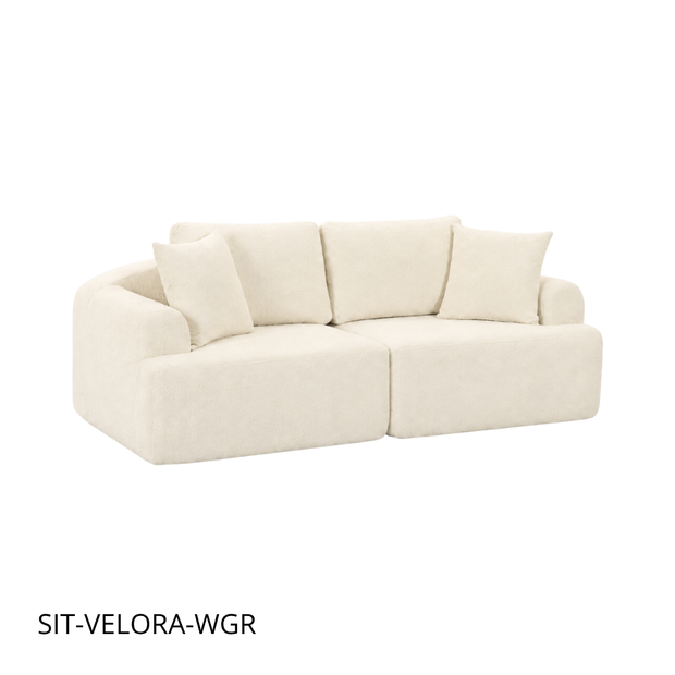 Sofá SIT Velora foam de alta densidad, colores café, gris oscuro o blanco gris / medidas 200 x 90 x 74 cm / SIT-VELORA