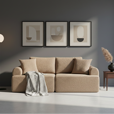 Sofá SIT Velora foam de alta densidad, colores café, gris oscuro o blanco gris / medidas 200 x 90 x 74 cm / SIT-VELORA