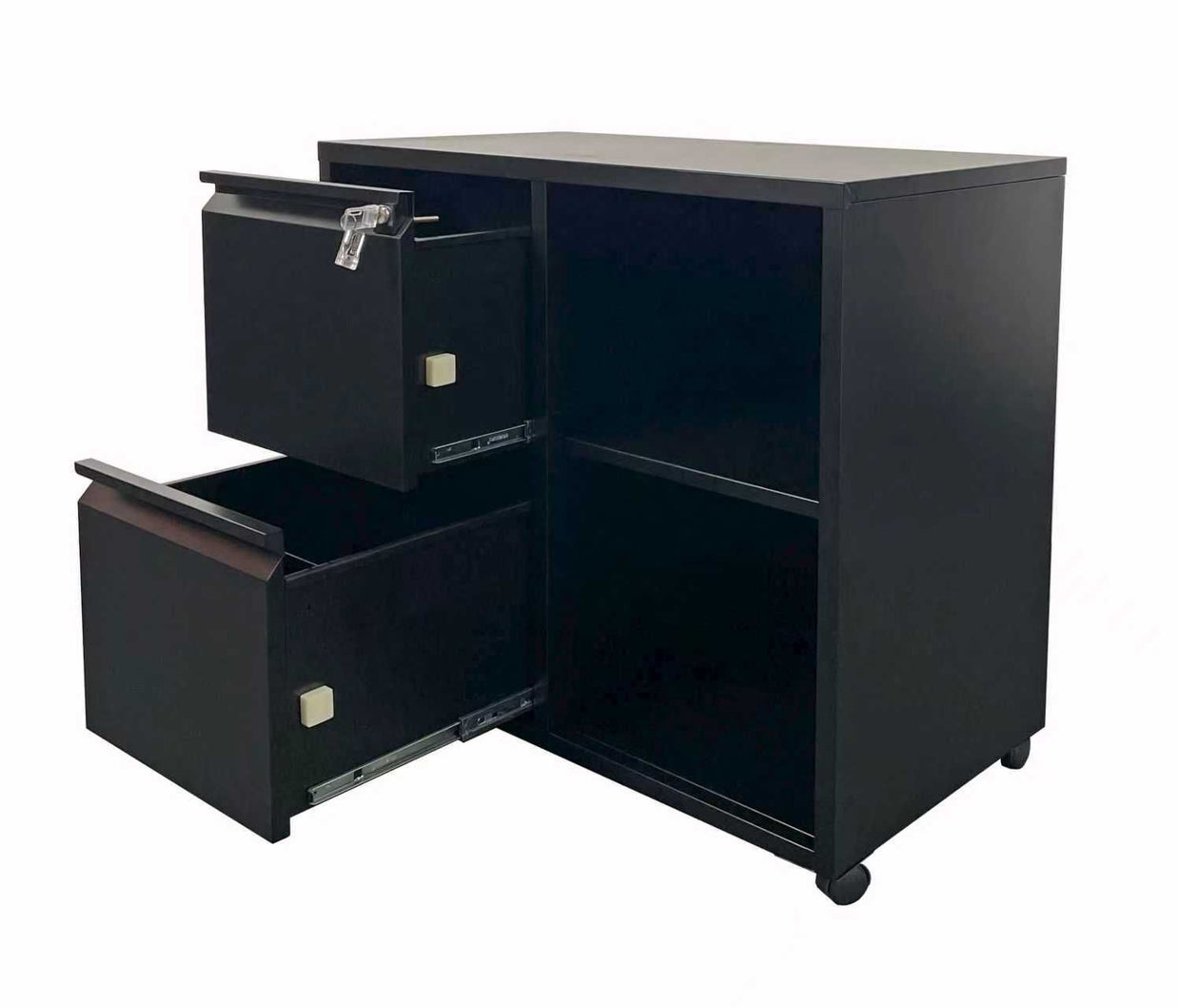 Archivador móvil iOffice 2 gavetas 2 cajones color gris o negro | IOFF-MDCG | IOFF-MDCB
