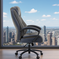 Silla SIT ejecutiva gris o negro, poliéster transpirable, nylon, clase 4 300 lb ajustable | SIT-9373H-FABRIC | SIT-9373H-PU