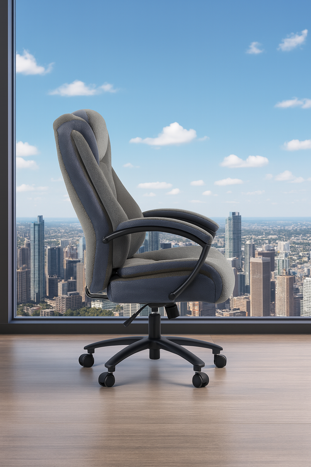 Silla SIT ejecutiva gris o negro, poliéster transpirable, nylon, clase 4 300 lb ajustable | SIT-9373H-FABRIC | SIT-9373H-PU