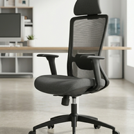 Silla SIT ejecutiva de oficina 300 lb, en color negro o gris nylon, poliéster, transpirable, tela  | SIT-8322H-BK | SIT-8322H-GR