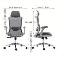 Silla SIT ejecutiva de oficina 300 lb, en color negro o gris nylon, poliéster, transpirable, tela  | SIT-8322H-BK | SIT-8322H-GR