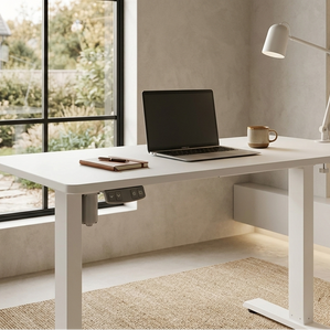 Mesa de trabajo SIT color negra o blanca ajustable eléctrica 120W x 60D x 75–120H cm. SIT-DELECTBK/ SIT-DELECW