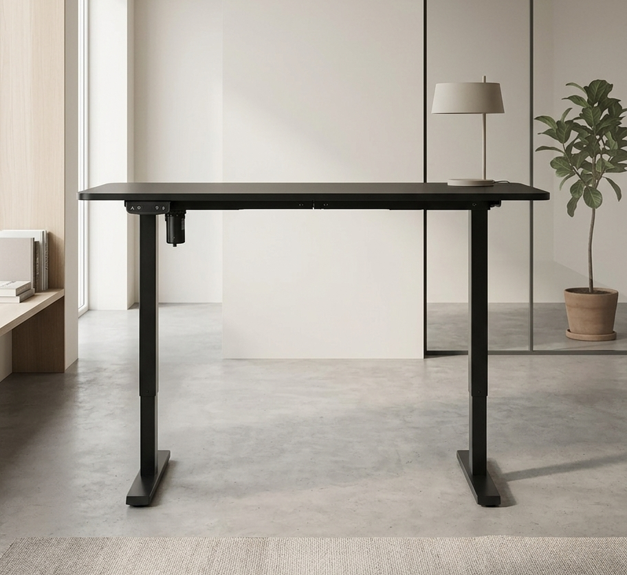 Mesa de trabajo SIT color negra o blanca ajustable eléctrica 120W x 60D x 75–120H cm. SIT-DELECTBK/ SIT-DELECW