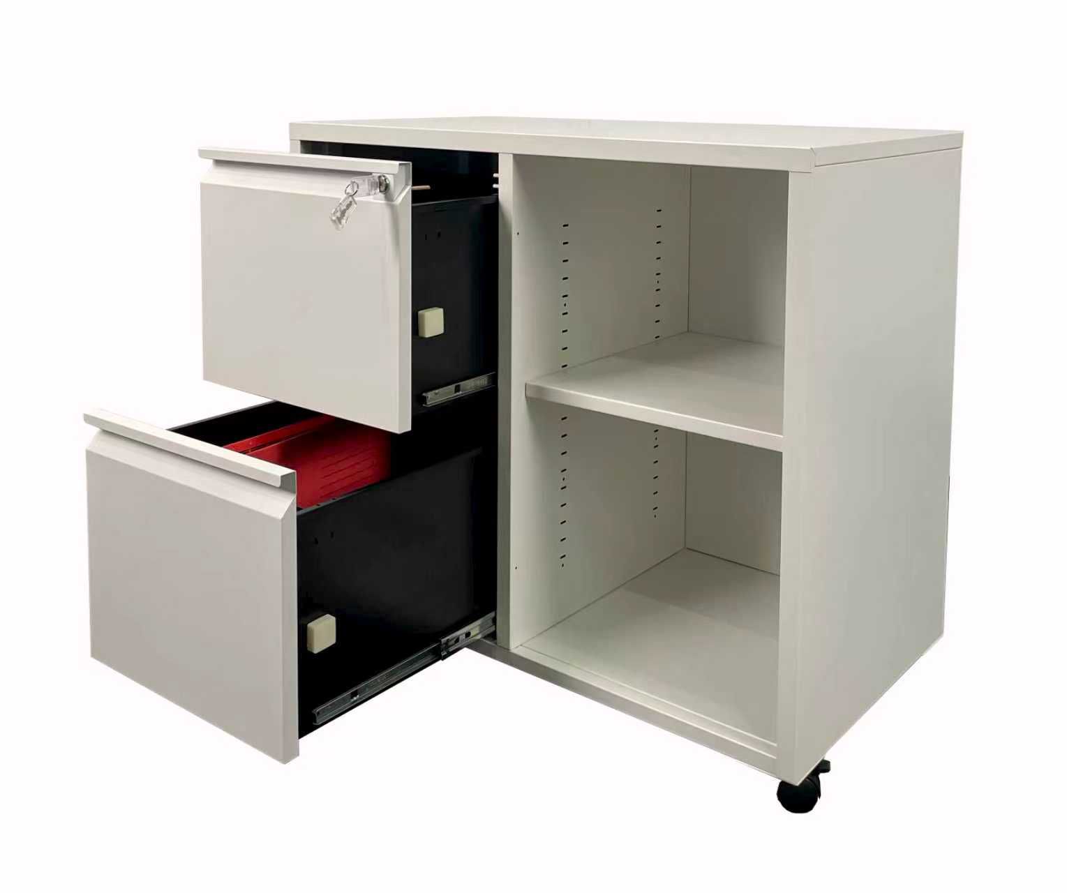 Archivador móvil iOffice 2 gavetas 2 cajones color gris o negro | IOFF-MDCG | IOFF-MDCB